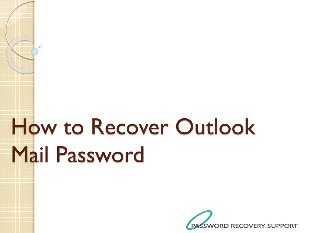 how to recover outlook mail password