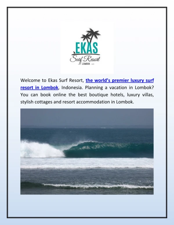 Ekas Surf Resort - Best Lombok Holiday Resorts & Surf Beaches