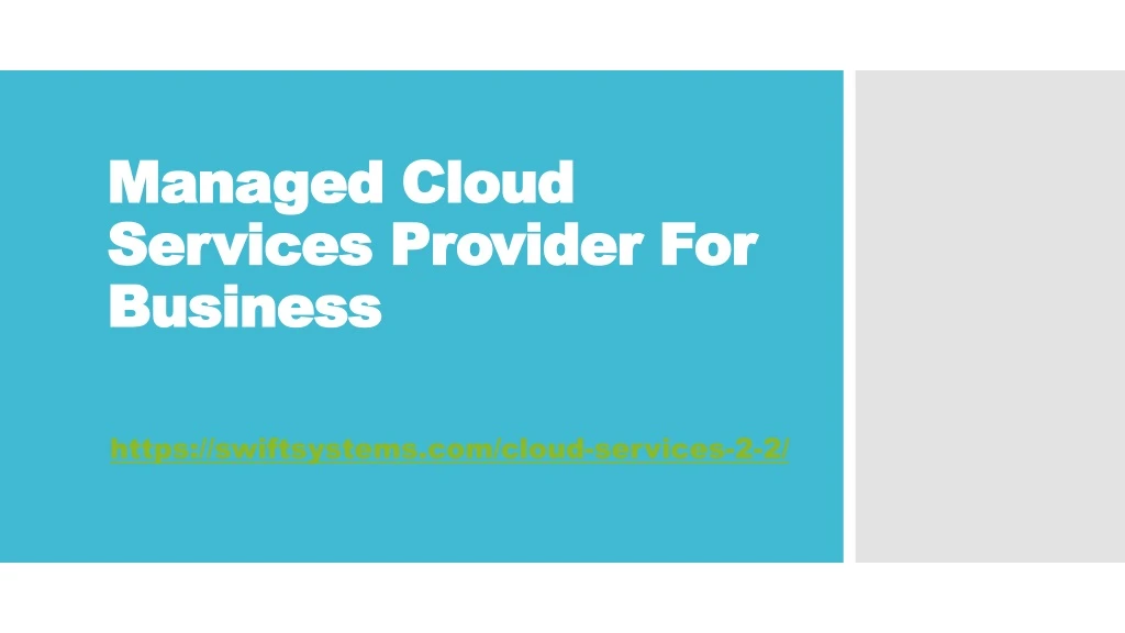 managed cloud services provider for business