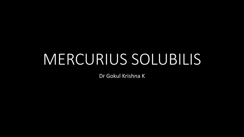 mercurius solubilis