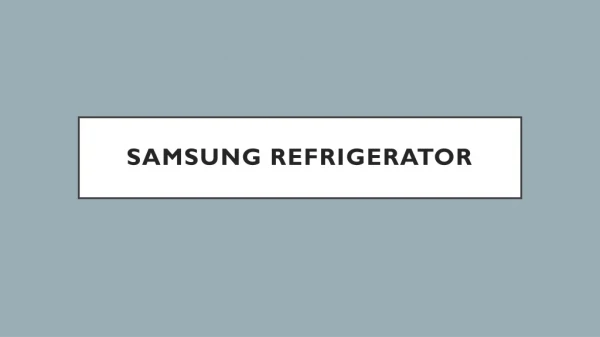 Samsung refrigerator models