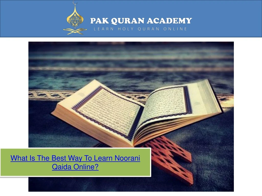 what is the best way to learn noorani qaida online