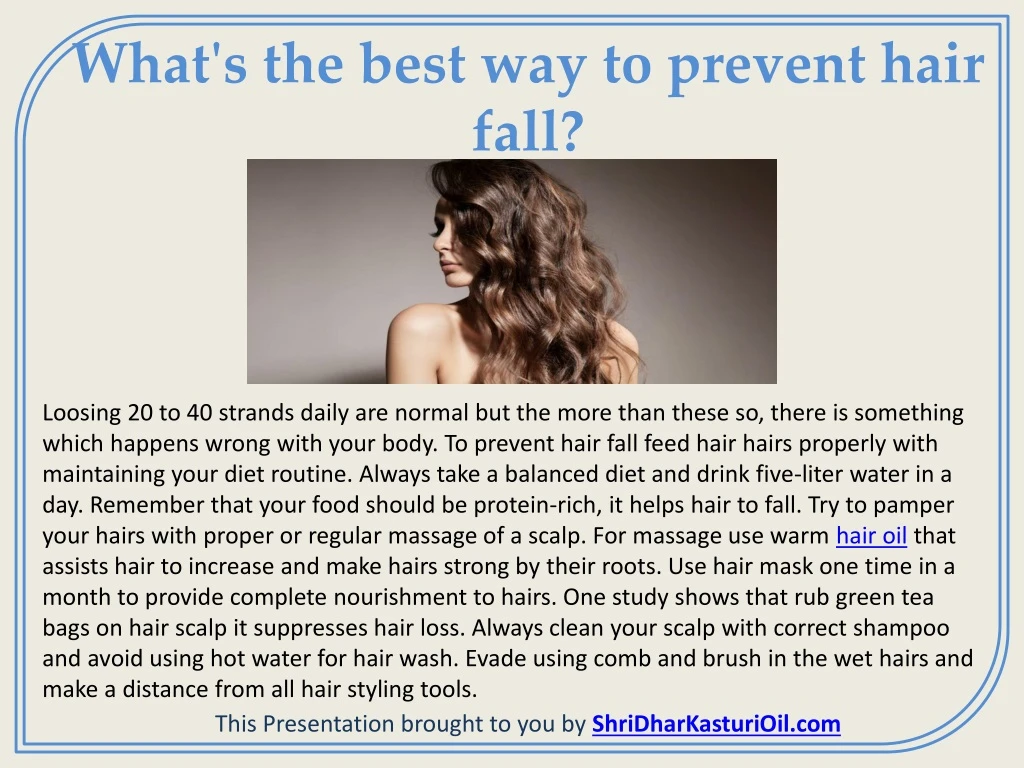 what s the best way to prevent hair fall