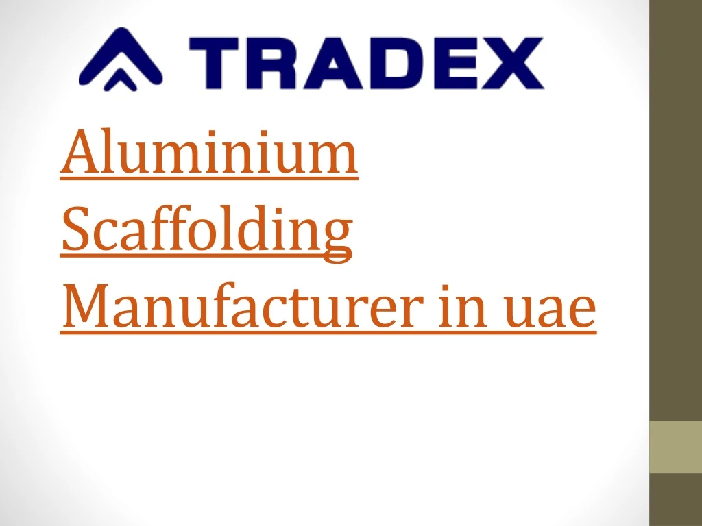 aluminium scaffolding manufacturer in uae