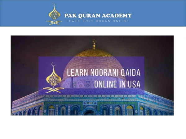 Learn Noorani Qaida Online