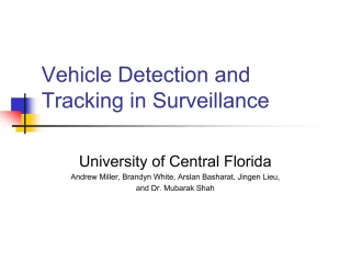 Vehicle Detection and Tracking in Surveillance