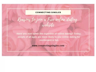 Reasons to Join a Free Online Dating Website - slide 1