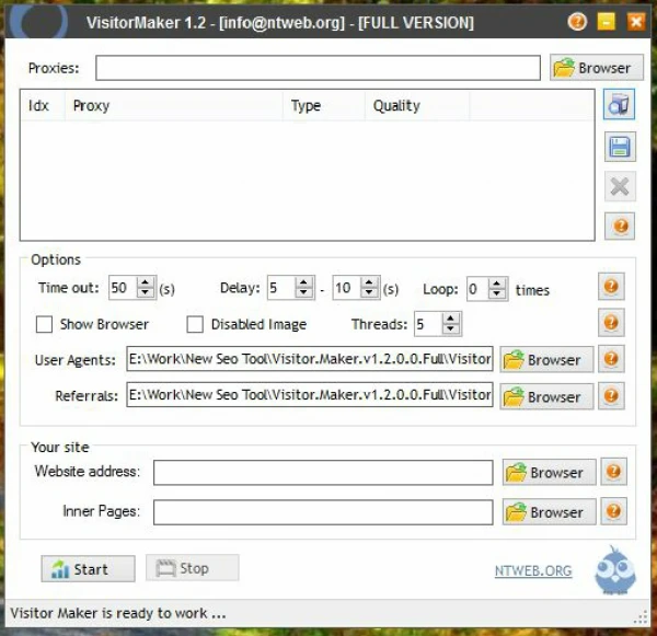 Visitor Maker.v1.2 Traffic Bot - Full Version Free Download