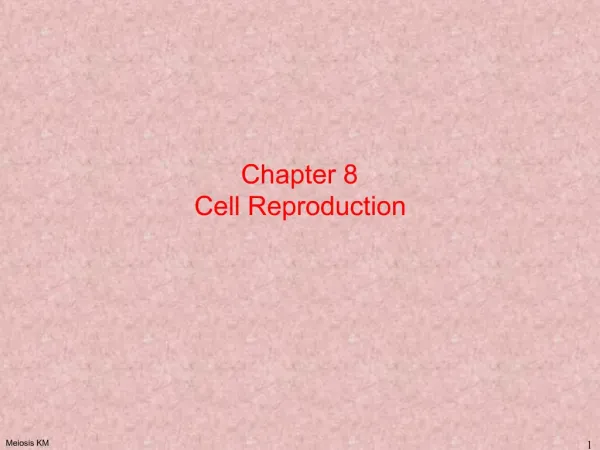 Chapter 8 Cell Reproduction