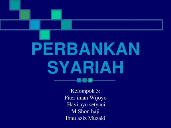 Manajemen bank Syariah