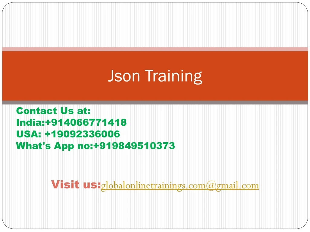 json training