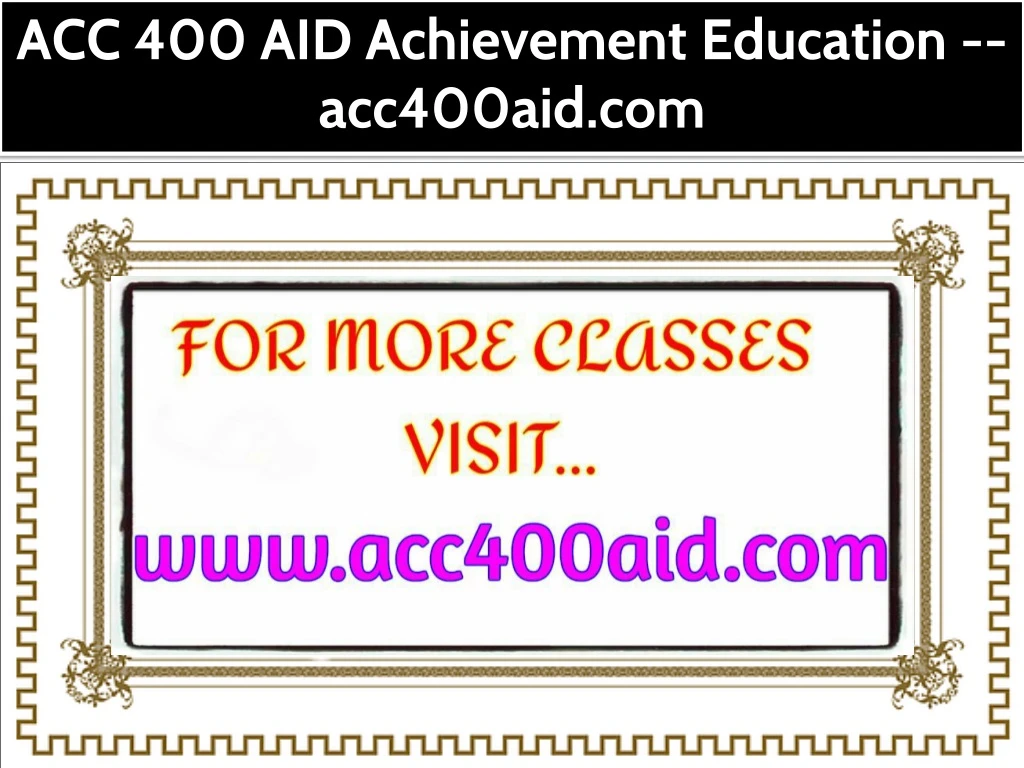 acc 400 aid achievement education acc400aid com