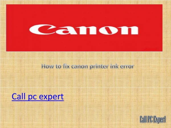 how to fix canon printer ink error?
