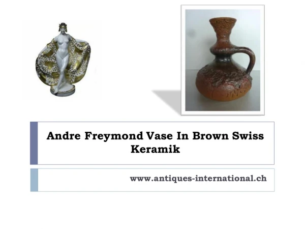 Andre Freymond Vase In Brown Swiss Keramik
