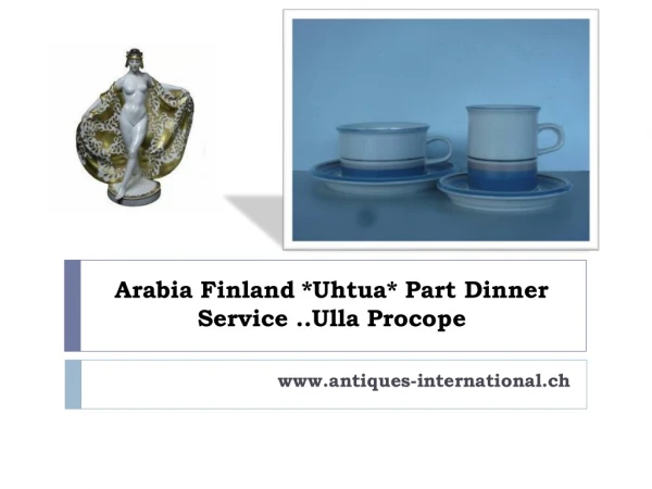 Arabia Finland *Uhtua* Part Dinner Service ..Ulla Procope