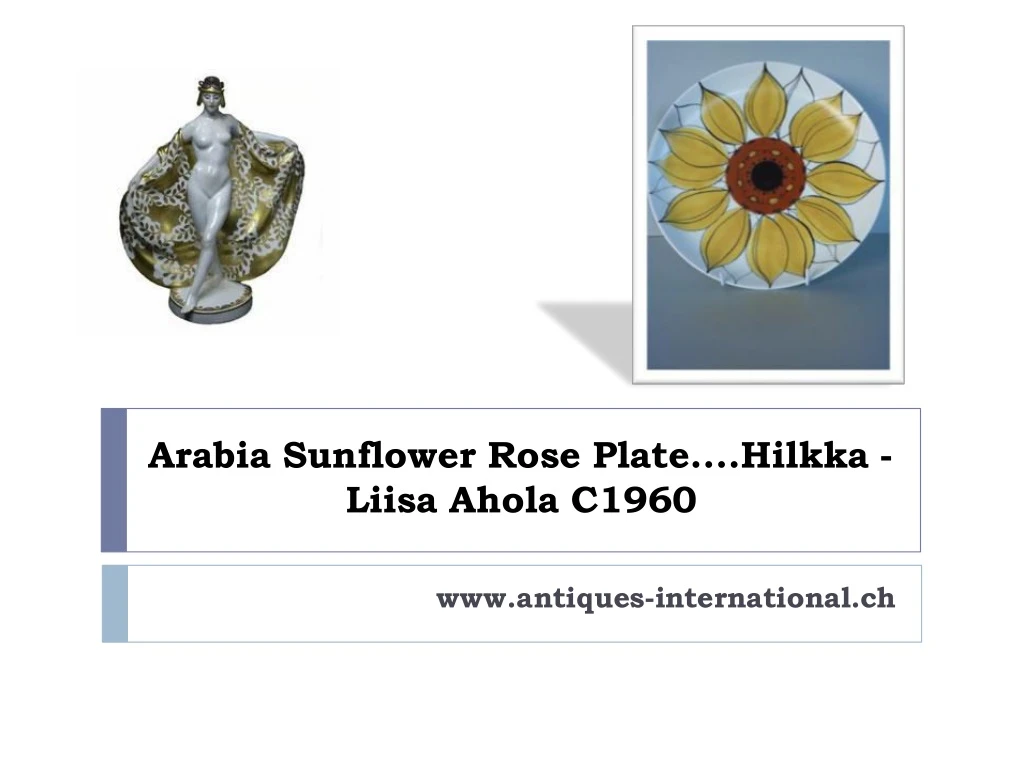 arabia sunflower rose plate hilkka liisa ahola