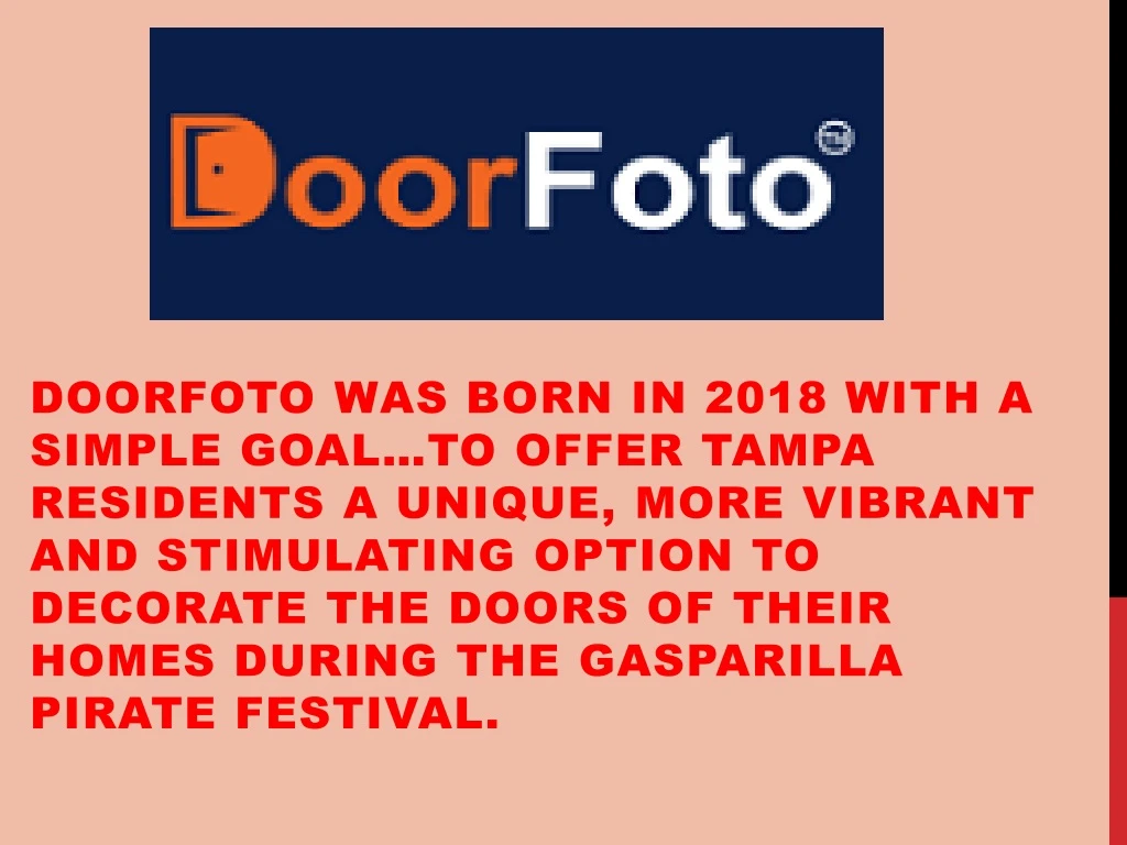 doorfoto was born in 2018 with a simple goal
