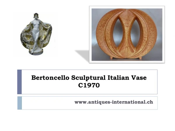Bertoncello Sculptural Italian Vase C1970