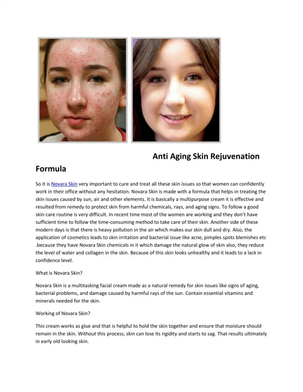 Novara Skin - How Does It Work For Skin