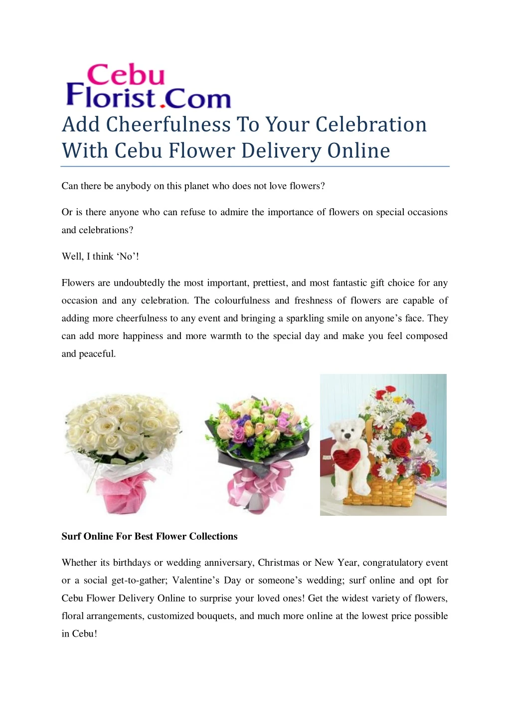 add cheerfulness to your celebration with cebu