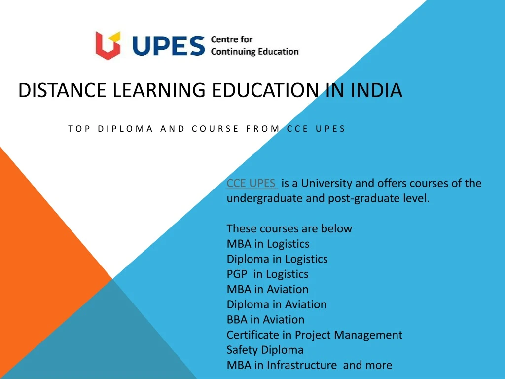 distance learning education in india