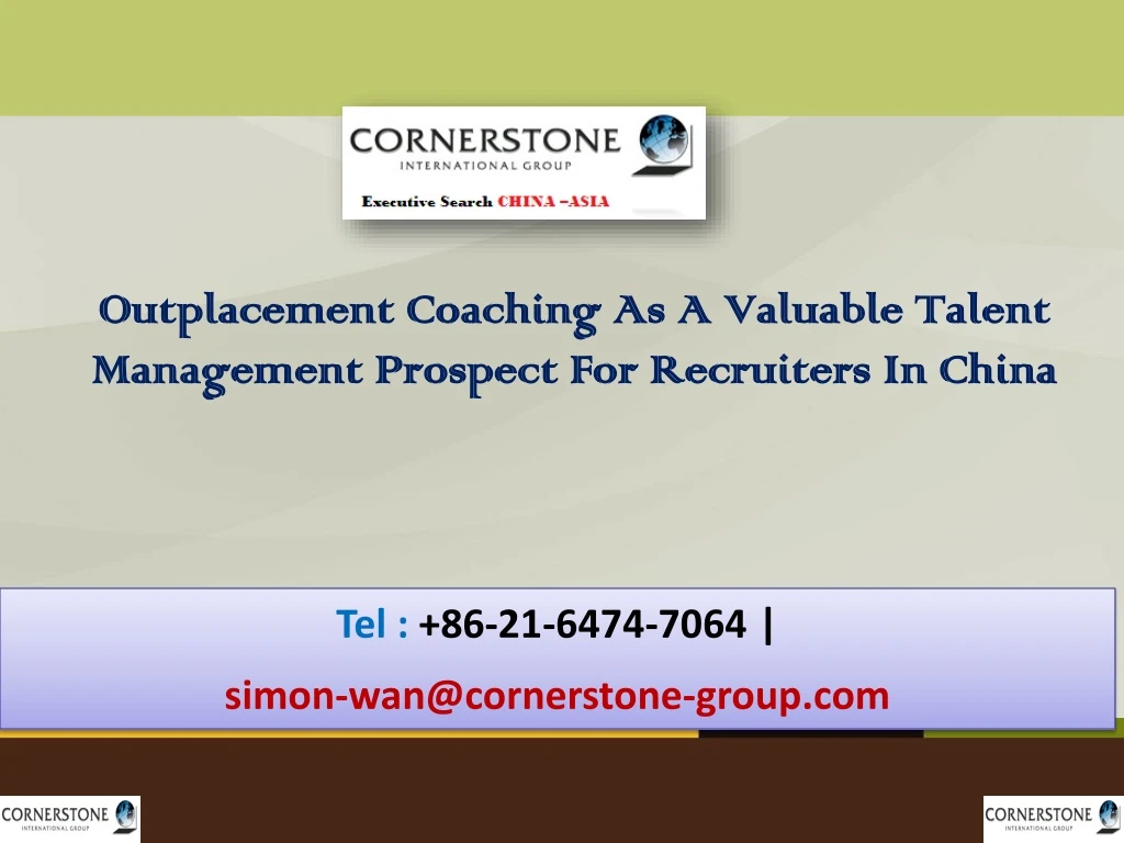 outplacement coaching as a valuable talent