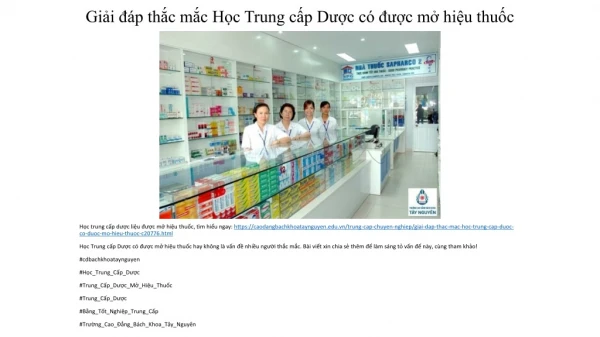 gi i p th c m c h c trung c p d c c c m hi u thu c