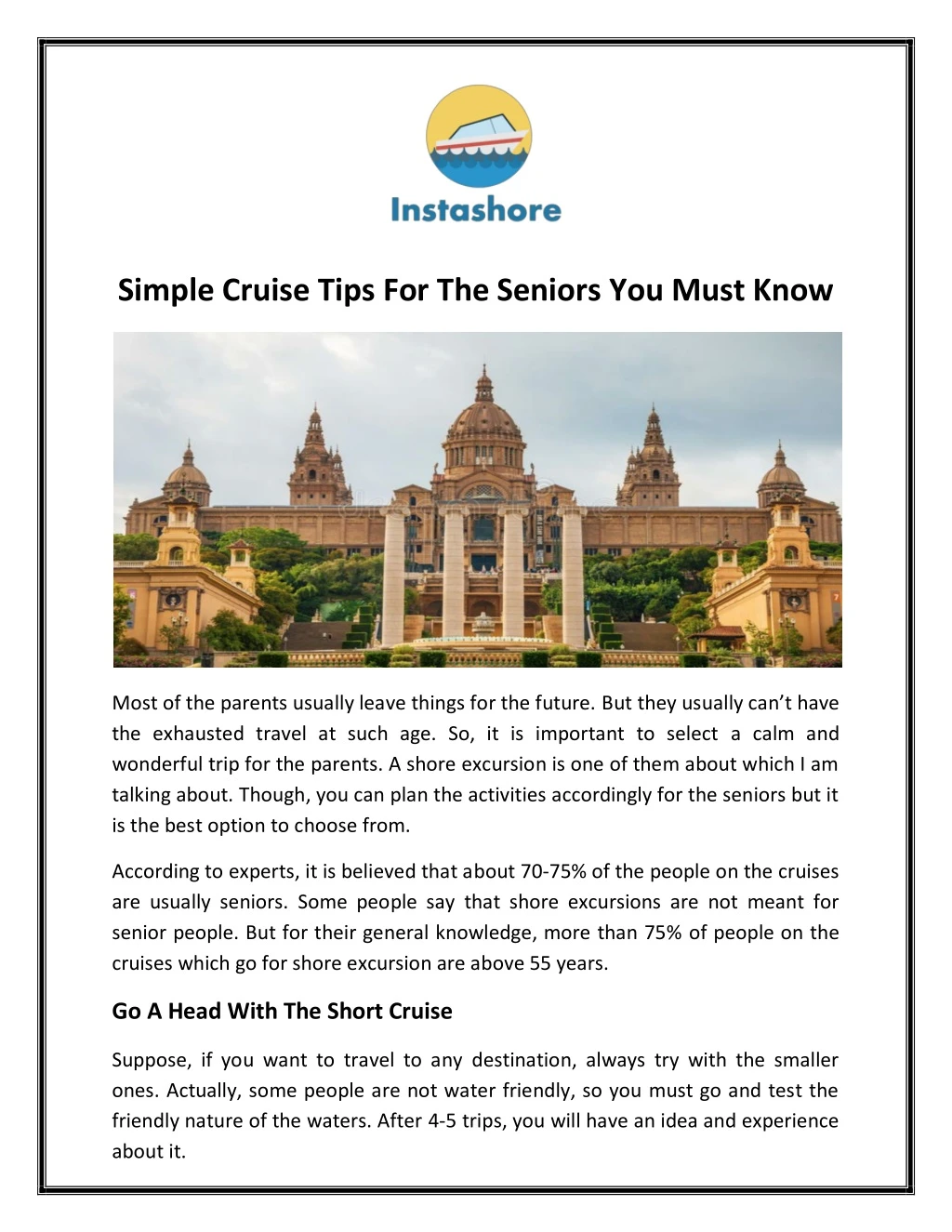simple cruise tips for the seniors you must know