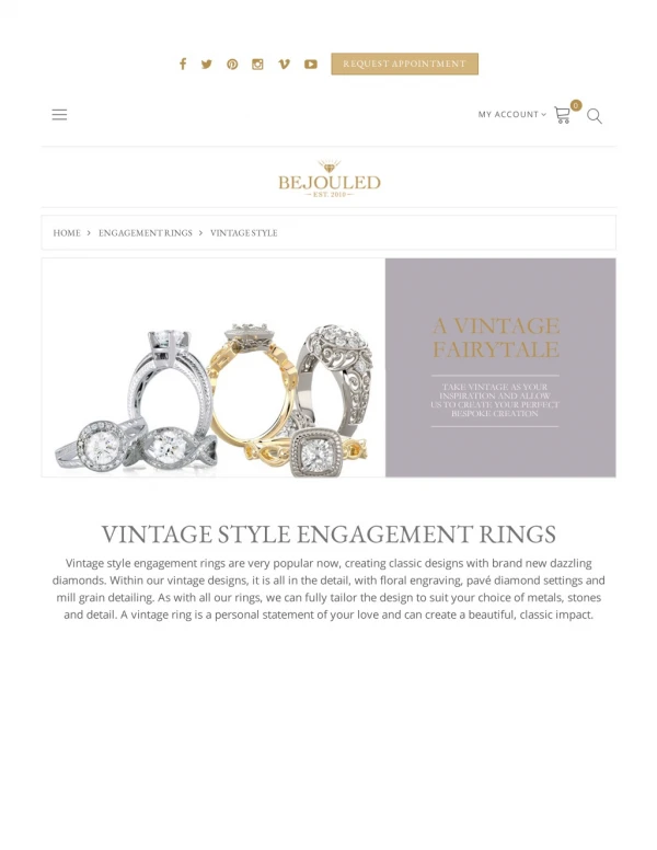 VINTAGE STYLE ENGAGEMENT RINGS