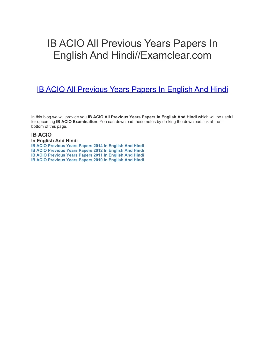ib acio all previous years papers in english
