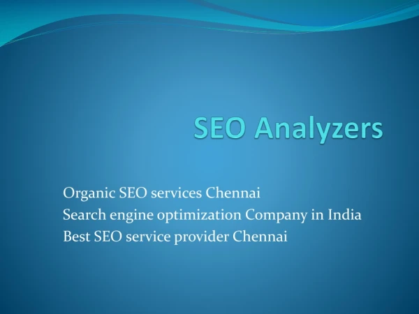 Organic SEO services Chennai | Search engine optimization Company in India