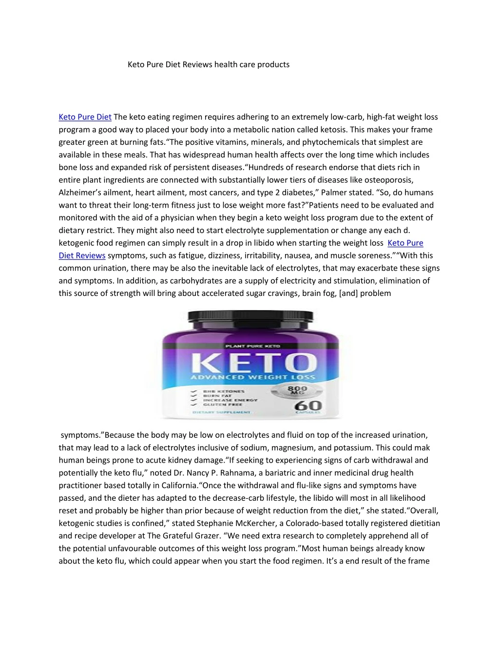 keto pure diet reviews health care products