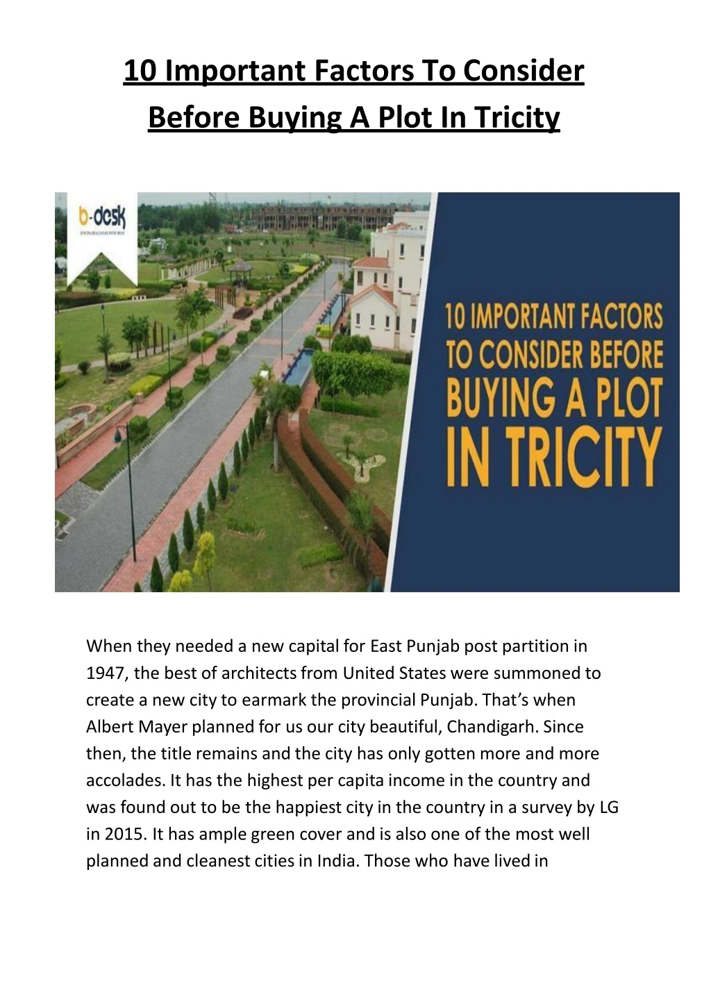 10 important factors to consider before buying a plot in tricity