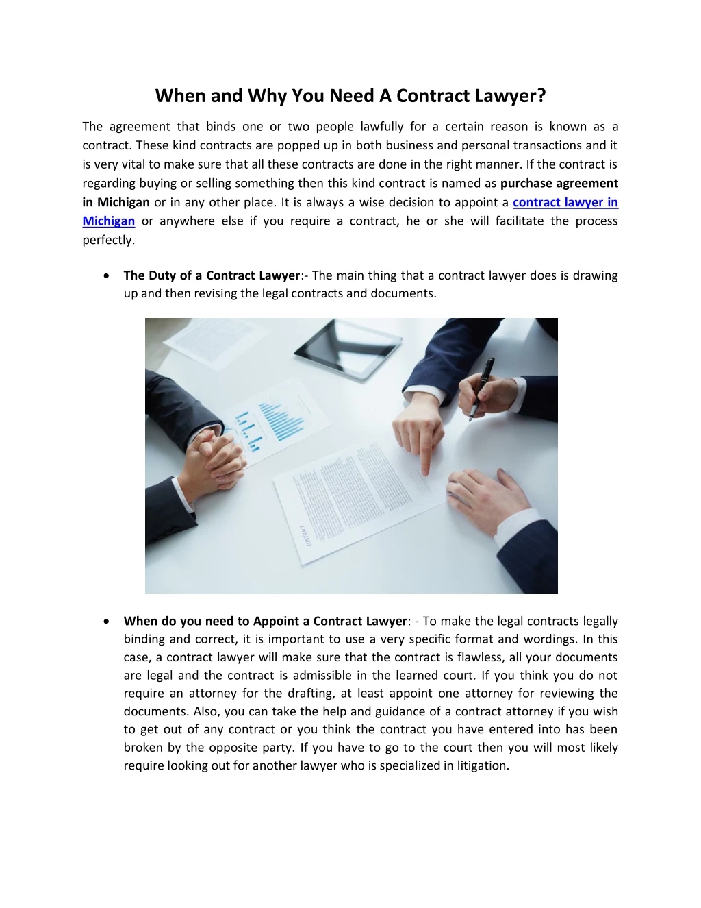 when and why you need a contract lawyer