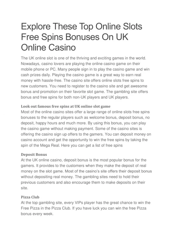 explore these top online slots free spins bonuses