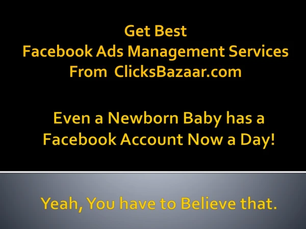 Facebook Ads Management Services | Facebook Marketing Services