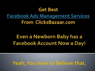 Facebook Ads Management Services | Facebook Marketing Services
