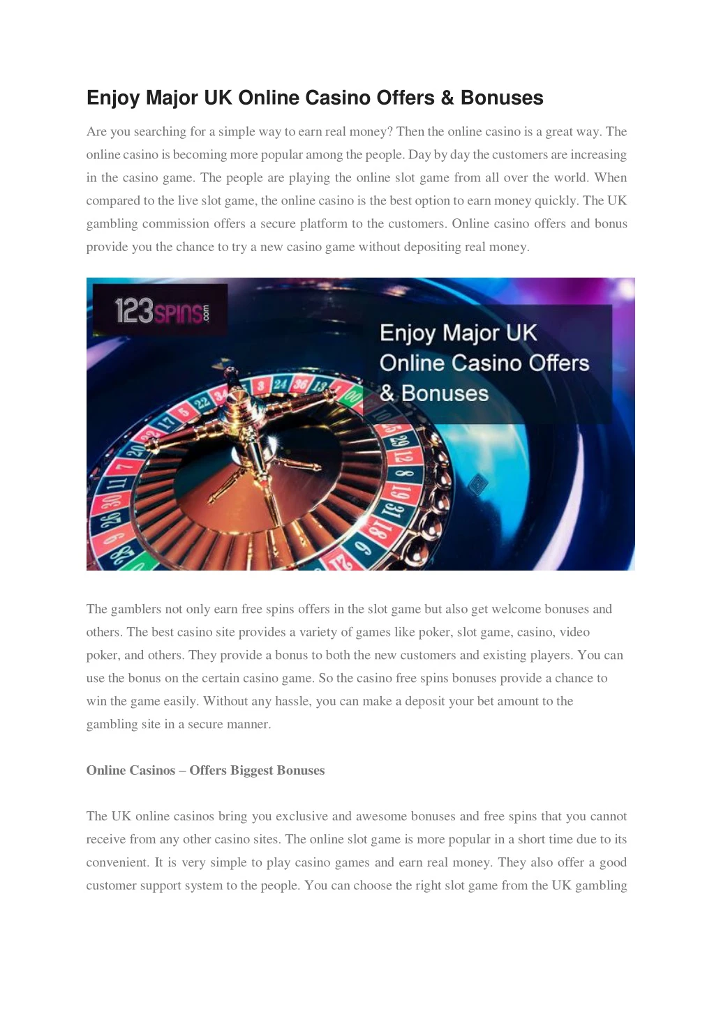 enjoy major uk online casino offers bonuses