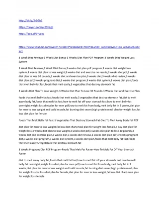 3 Week Diet Reviews-3 Week Diet Bonus-3 Weeks Diet Plan PDF Program-3 Weeks Diet Weight Loss System