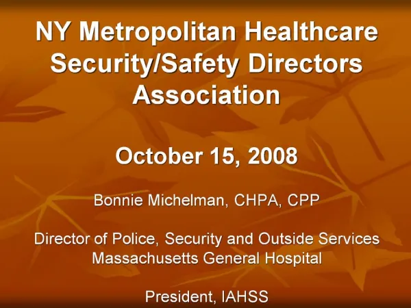 NY Metropolitan Healthcare Security