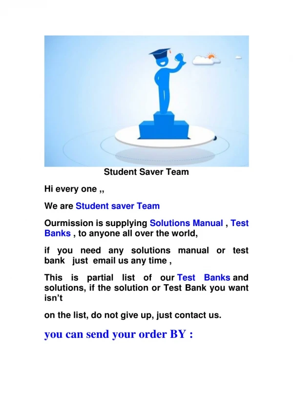Test banks and solution manual for e books 2019