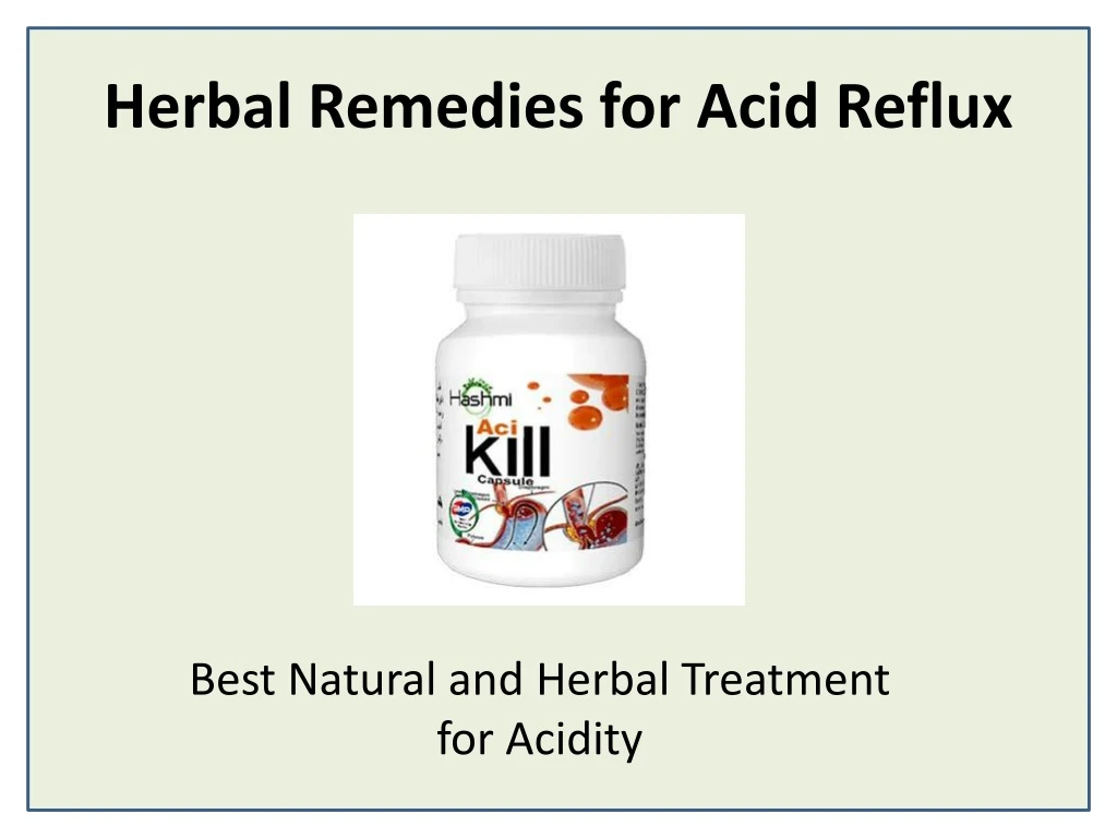 herbal remedies for acid reflux