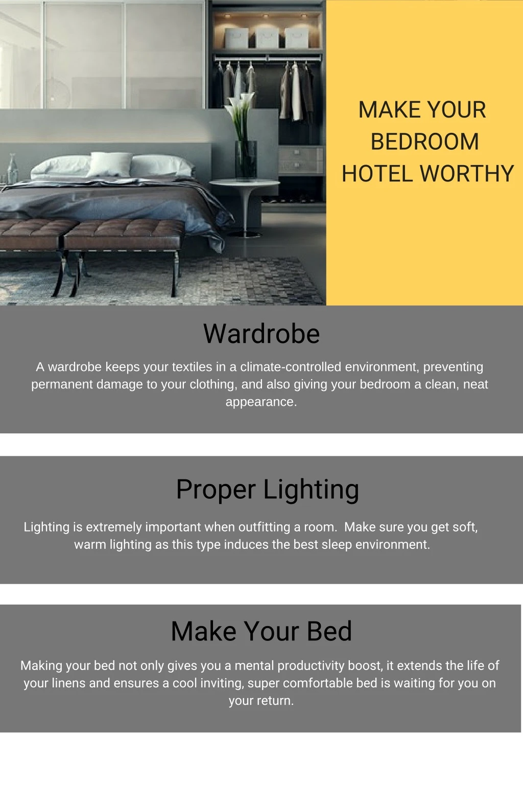 make your bedroom hotel worthy