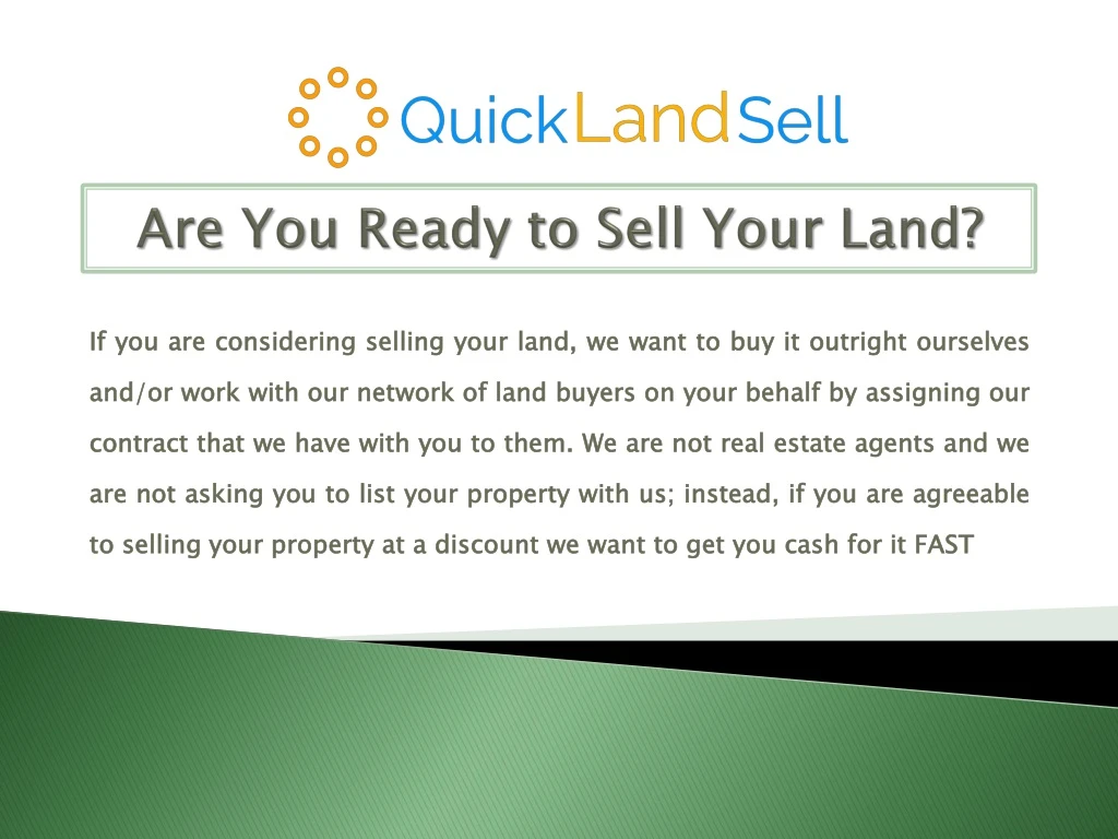 are you ready to sell your land