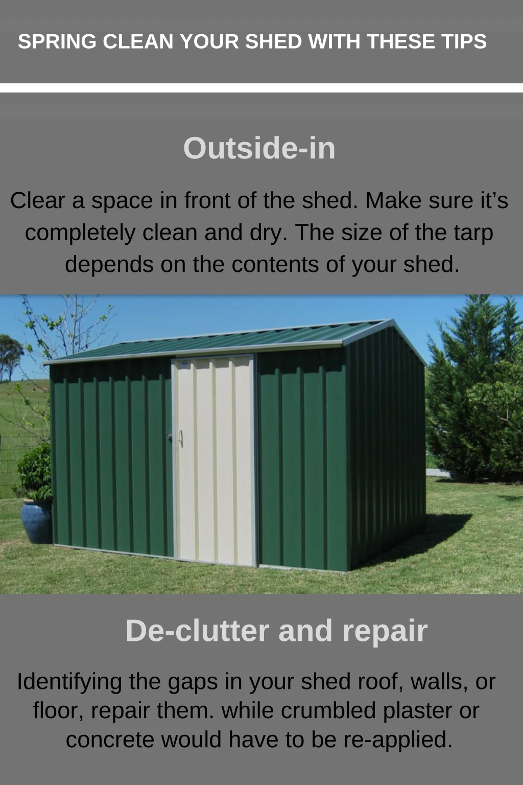 spring clean your shed with these tips