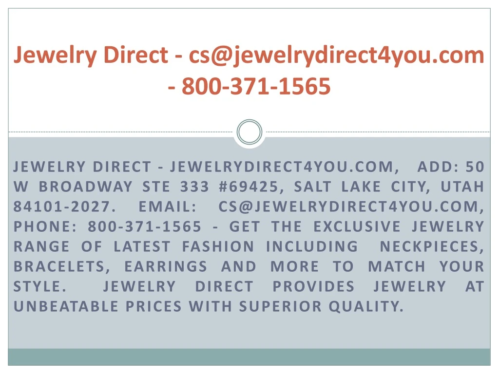 jewelry direct cs@jewelrydirect4you