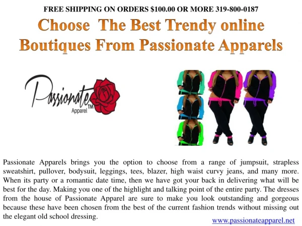 Choose The Best Trendy online Boutiques From Passionate Apparels