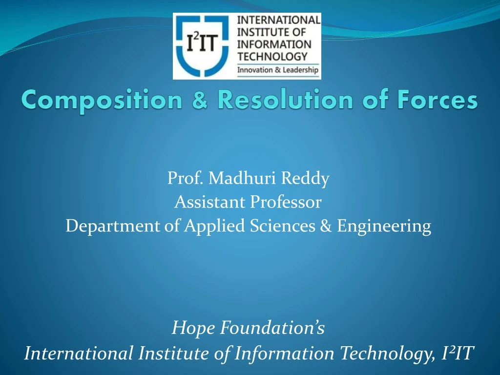 composition resolution of forces
