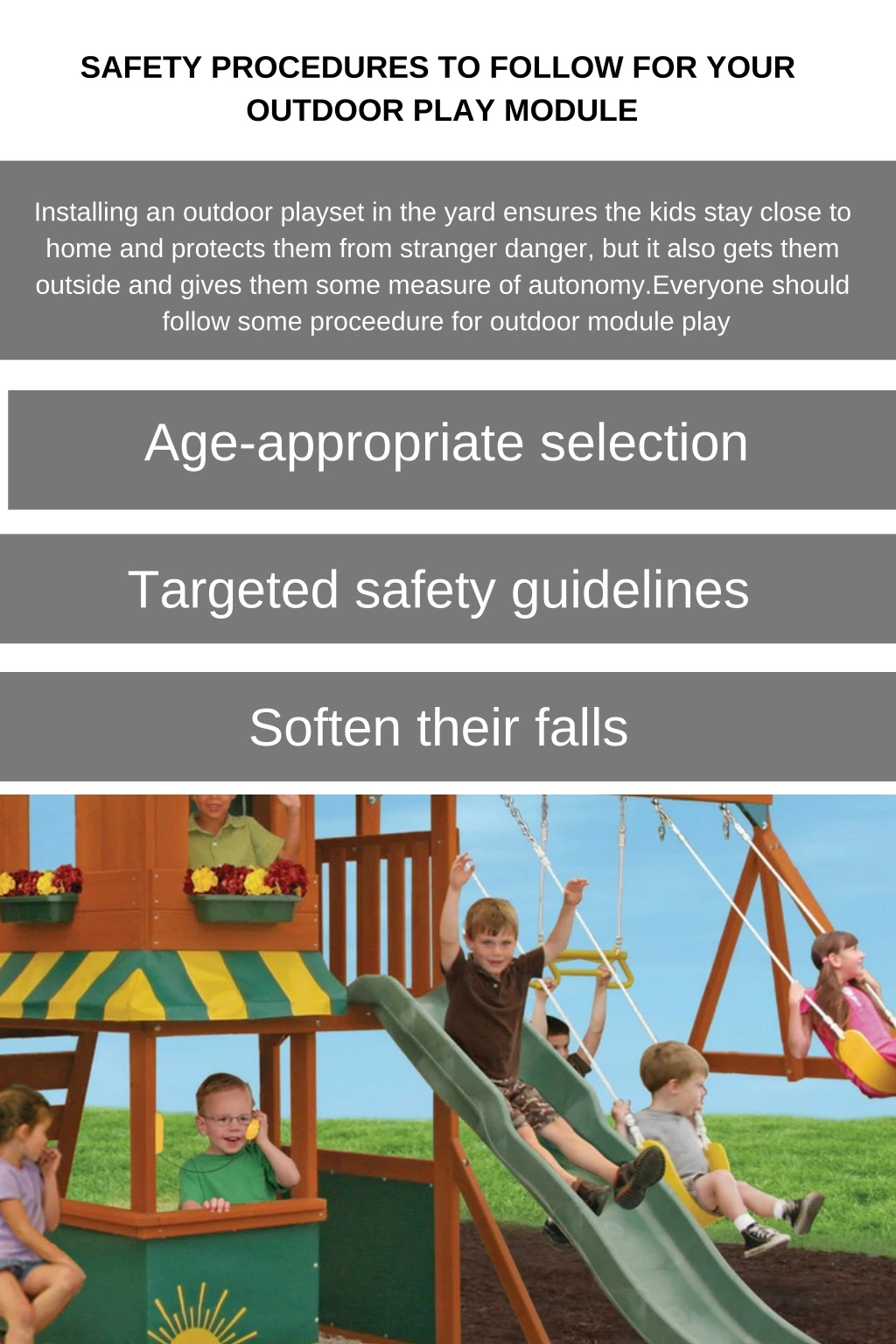 safety procedures to follow for your outdoor play