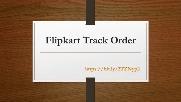 Flipkart Track Order